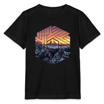 Trois pentes Dolomites paysages de montagne - T-shirt bio MINI CREATOR Stanley/Stella Enfant - noir - Devant - Mikhail (115cm)