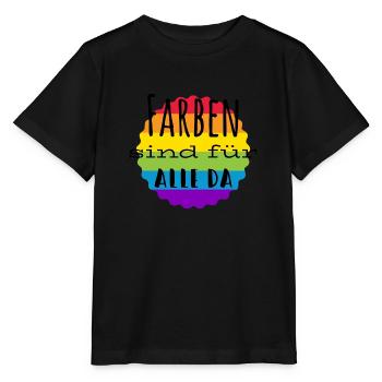 Farben für alle - Stanley/Stella Kinder T-Shirt MINI CREATOR  - Schwarz - Vorne - Mikhail (115cm)
