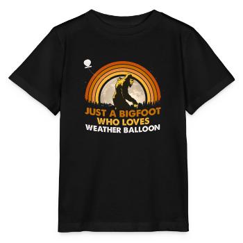 Juste un Bigfoot qui aime le ballon espion chinois - T-shirt bio MINI CREATOR Stanley/Stella Enfant - noir - Devant - Mikhail (115cm)