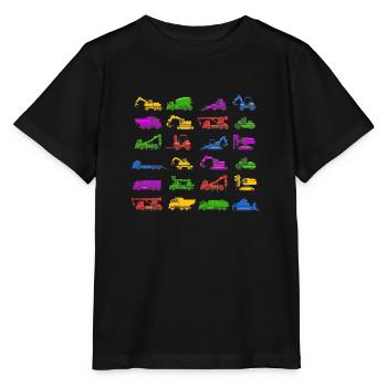 Machines de construction d’excavatrices pour enfants pour petits travailleurs de la construction - T-shirt bio MINI CREATOR Stanley/Stella Enfant - noir - Devant - Mikhail (115cm)