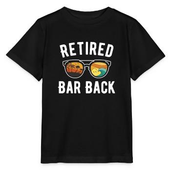 Beachy Retirement Vibes with Bar Scene - Stanley/Stella MINI CREATOR Kids’ T-Shirt - black - Front - Mikhail (115cm)
