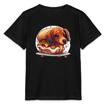 Wiener Dog - Stanley/Stella MINI CREATOR Kids’ T-Shirt - black - Front - Mikhail (115cm)