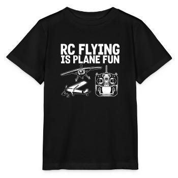 Modèle d’avion télécommandé - T-shirt bio MINI CREATOR Stanley/Stella Enfant - noir - Devant - Mikhail (115cm)
