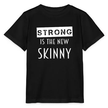 Strong Is The New Skinny - Stanley/Stella MINI CREATOR Kids’ T-Shirt - black - Front - Mikhail (115cm)