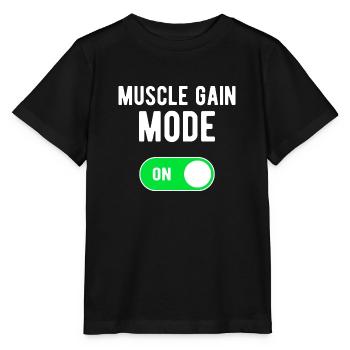 Muskelaufbau-Modus ON Fitnessstudio Bodybuilding-Training - Stanley/Stella Kinder T-Shirt MINI CREATOR  - Schwarz - Vorne - Mikhail (115cm)