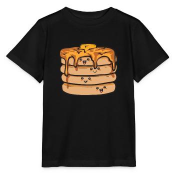 Pancake Breakfast Pancakes - Stanley/Stella MINI CREATOR Kids’ T-Shirt - black - Front - Mikhail (115cm)
