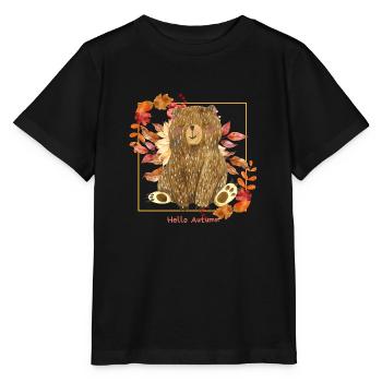 Hello Autumn - Stanley/Stella Kinder T-Shirt MINI CREATOR  - Schwarz - Vorne - Mikhail (115cm)