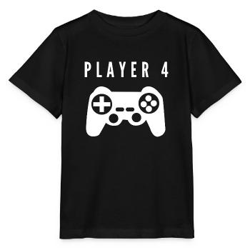 Player 4 child - Stanley/Stella Kinder T-Shirt MINI CREATOR  - Schwarz - Vorne - Mikhail (115cm)