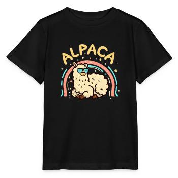 Alpaca - Stanley/Stella Kinder T-Shirt MINI CREATOR  - Schwarz - Vorne - Mikhail (115cm)