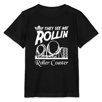 Ils me voient des montagnes russes - T-shirt bio MINI CREATOR Stanley/Stella Enfant - noir - Devant - Mikhail (115cm)
