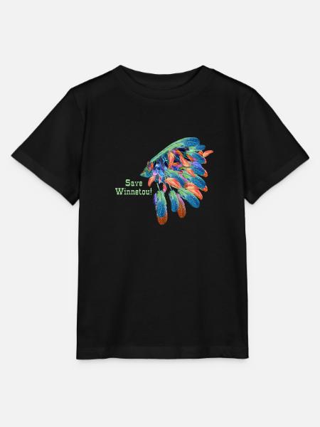 save winnetou,winnetou,indianer,Federn,Häuptling - Stanley/Stella Kinder T-Shirt MINI CREATOR  - Schwarz