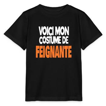 voici mon costume de feignante - T-shirt bio MINI CREATOR Stanley/Stella Enfant - noir - Devant - Mikhail (115cm)
