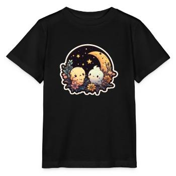 Verliebte Tierchen, Sternenhimmel - Stanley/Stella Kinder T-Shirt MINI CREATOR  - Schwarz - Vorne - Mikhail (115cm)