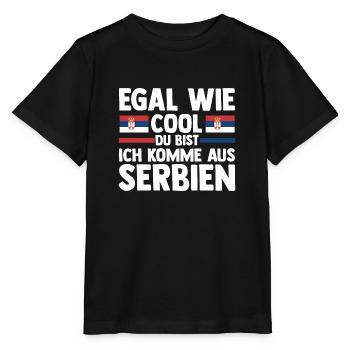 Serbe Serbe Serbie - T-shirt bio MINI CREATOR Stanley/Stella Enfant - noir - Devant - Mikhail (115cm)