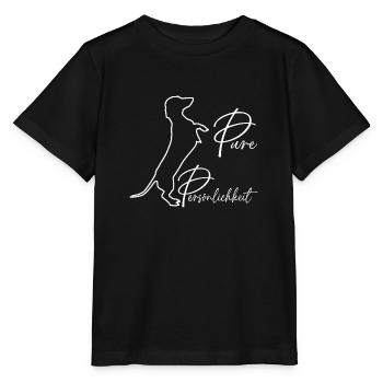 Mein Dackel ist die pure Persönlichkeit - Stanley/Stella Kinder T-Shirt MINI CREATOR  - Schwarz - Vorne - Mikhail (115cm)
