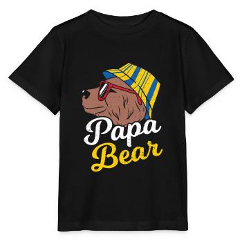 Papa Bear - Papa - Stanley/Stella MINI CREATOR Kids’ T-Shirt - black - Front - Mikhail (115cm)