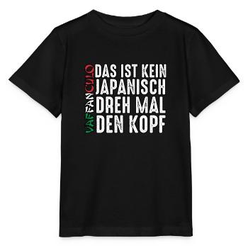Italien Italiener Vaffanculo - Stanley/Stella Kinder T-Shirt MINI CREATOR  - Schwarz - Vorne - Mikhail (115cm)