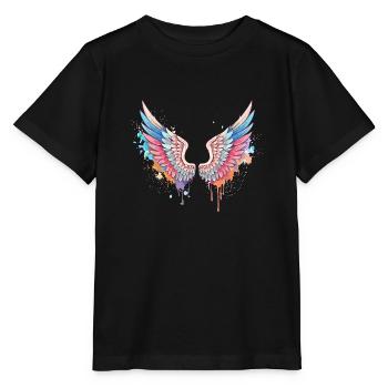 angelwings,engelsflügel,graffiti,malerei,bunt - Stanley/Stella Kinder T-Shirt MINI CREATOR  - Schwarz - Vorne - Mikhail (115cm)