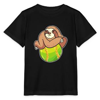 Softball Softball-Spieler - Stanley/Stella Kinder T-Shirt MINI CREATOR  - Schwarz - Vorne - Mikhail (115cm)