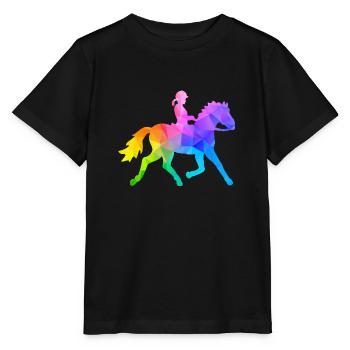 Filles d’équitation à poney - T-shirt bio MINI CREATOR Stanley/Stella Enfant - noir - Devant - Mikhail (115cm)