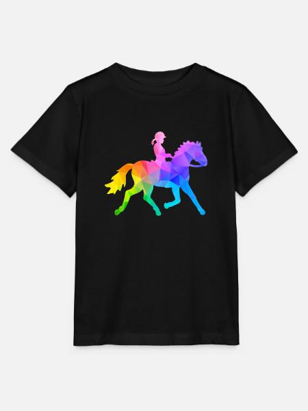Ponyreiten Mädchen - Stanley/Stella Kinder T-Shirt MINI CREATOR  - Schwarz