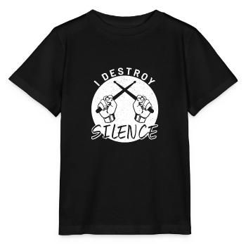 Drum Band Drum Drummer Drum - Stanley/Stella MINI CREATOR Kids’ T-Shirt - black - Front - Mikhail (115cm)