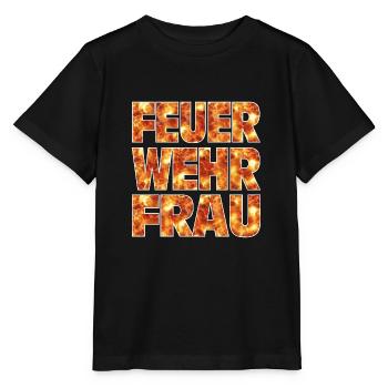Feuerwehrfrau - Stanley/Stella Kinder T-Shirt MINI CREATOR  - Schwarz - Vorne - Mikhail (115cm)