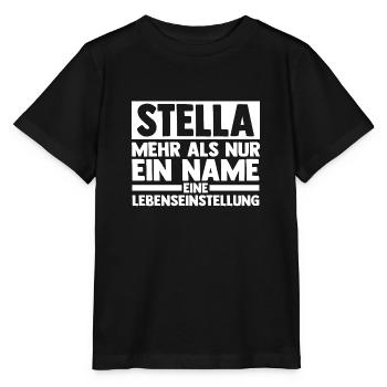 Prénom Stella - T-shirt bio MINI CREATOR Stanley/Stella Enfant - noir - Devant - Mikhail (115cm)