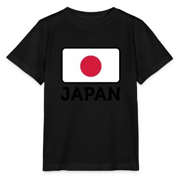 Nationalflagge von Japan - Stanley/Stella Kinder T-Shirt MINI CREATOR  - Schwarz - Vorne - Mikhail (115cm)
