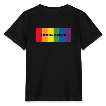 J'aime mes mères - vêtements de bébé Pride - T-shirt bio MINI CREATOR Stanley/Stella Enfant - noir - Devant - Mikhail (115cm)