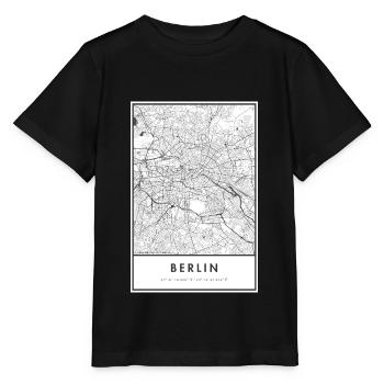 Berlin Map City Map Citymap Map - Stanley/Stella MINI CREATOR Kids’ T-Shirt - black - Front - Mikhail (115cm)
