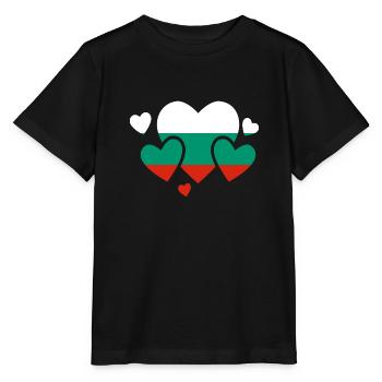 Drapeau de la Bulgarie Drapeau bulgare Sables d’or - T-shirt bio MINI CREATOR Stanley/Stella Enfant - noir - Devant - Mikhail (115cm)