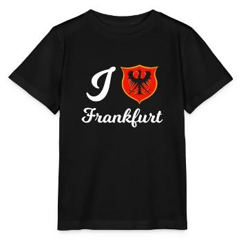 I love the city of Frankfurt - Stanley/Stella MINI CREATOR Kids’ T-Shirt - black - Front - Mikhail (115cm)