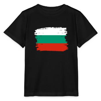 Drapeau bulgare Drapeau bulgare Sables d’or - T-shirt bio MINI CREATOR Stanley/Stella Enfant - noir - Devant - Mikhail (115cm)