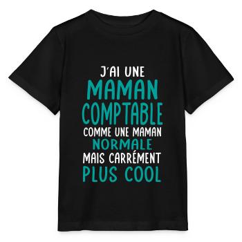 J'ai une maman comptable plus cool - T-shirt bio MINI CREATOR Stanley/Stella Enfant - noir - Devant - Mikhail (115cm)