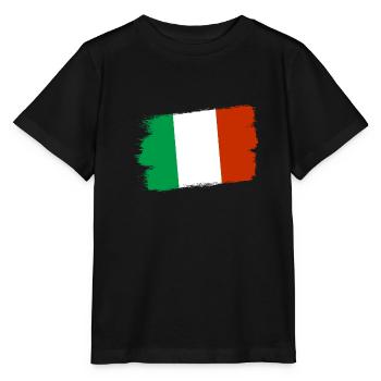 Drapeau italien vintage drapeau italien look usé - T-shirt bio MINI CREATOR Stanley/Stella Enfant - noir - Devant - Mikhail (115cm)