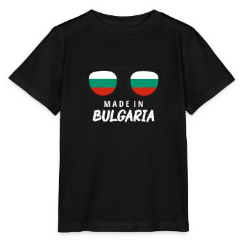 Drapeau de la Bulgarie Drapeau bulgare Sables d’or - T-shirt bio MINI CREATOR Stanley/Stella Enfant - noir - Devant - Mikhail (115cm)