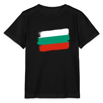 Drapeau de la Bulgarie Drapeau bulgare Sables d’or - T-shirt bio MINI CREATOR Stanley/Stella Enfant - noir - Devant - Mikhail (115cm)