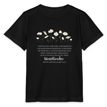 Gänseblümchen - Stanley/Stella Kinder T-Shirt MINI CREATOR  - Schwarz - Vorne - Mikhail (115cm)