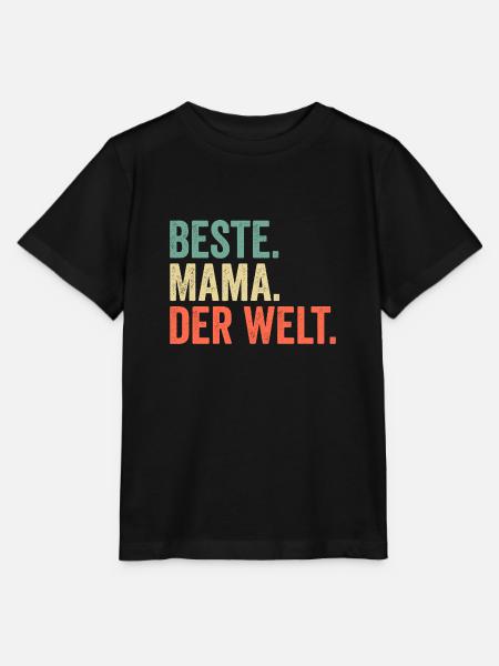 Beste Mama Der Welt - Stanley/Stella Kinder T-Shirt MINI CREATOR - Schwarz