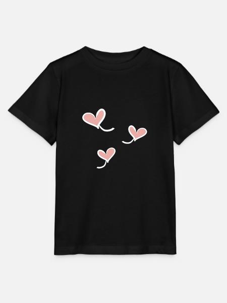 drei herzen - Stanley/Stella Kinder T-Shirt MINI CREATOR  - Schwarz