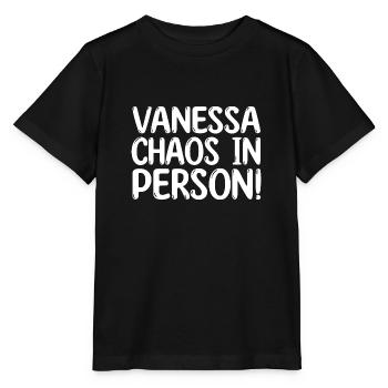 Vorname Vanessa - Stanley/Stella Kinder T-Shirt MINI CREATOR  - Schwarz - Vorne - Mikhail (115cm)
