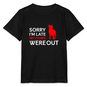 Vaches laitières Cowbell - T-shirt bio MINI CREATOR Stanley/Stella Enfant - noir - Devant - Mikhail (115cm)