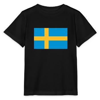National flag of Sweden - Stanley/Stella MINI CREATOR Kids’ T-Shirt - black - Front - Mikhail (115cm)