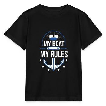 My Boat My Rules Gift Boat Owners - Stanley/Stella MINI CREATOR Kids’ T-Shirt - black - Front - Mikhail (115cm)