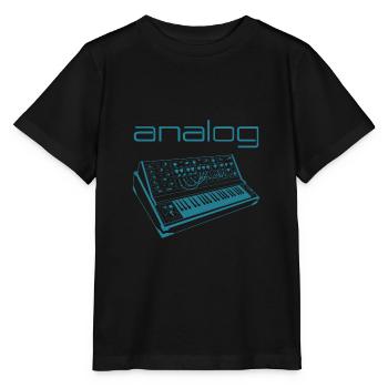 Synthétiseur modulaire Vintage Analogique - T-shirt bio MINI CREATOR Stanley/Stella Enfant - noir - Devant - Mikhail (115cm)