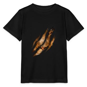 Lion Claw Cat Safari King - Stanley/Stella MINI CREATOR Kids’ T-Shirt - black - Front - Mikhail (115cm)