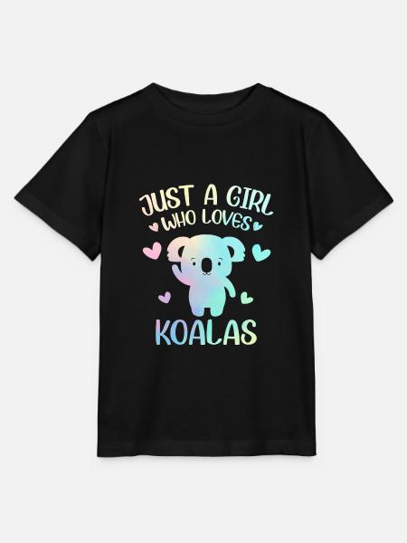 Ein Mädchen das Koalas liebt - Stanley/Stella Kinder T-Shirt MINI CREATOR  - Schwarz