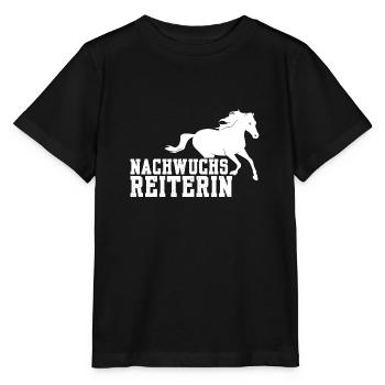 Idée cadeau chevaux équitation hobby dire - T-shirt bio MINI CREATOR Stanley/Stella Enfant - noir - Devant - Mikhail (115cm)