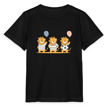 Les 3 petits Lions - T-shirt bio MINI CREATOR Stanley/Stella Enfant - noir - Devant - Mikhail (115cm)